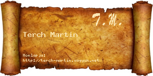 Terch Martin névjegykártya